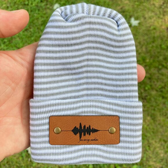 You Are My Sunshine Soundwave Newborn Baby Beanie - Gray - Not Custom - Picture 7 of 9